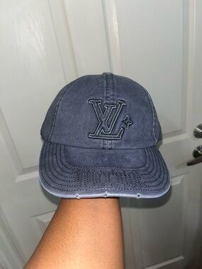 Louis Vuitton Washed Blue Monogram Baseball Cap